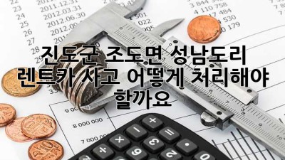 진도군 조도면 성남도리 렌트카 사고, 어떻게 처리해야 할까요?